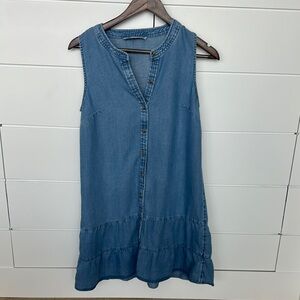 LOFT Blue Sleeveless Denim Dress